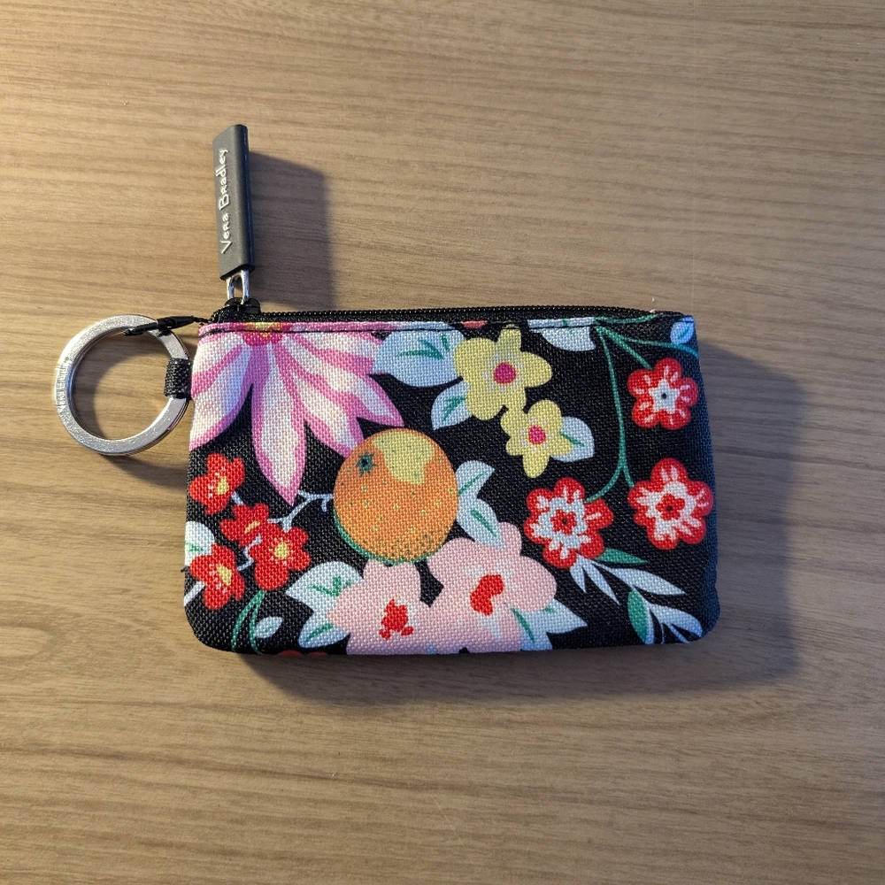 NWT Vera Bradley Lighten Up Tangerine Twist Zip ID Case